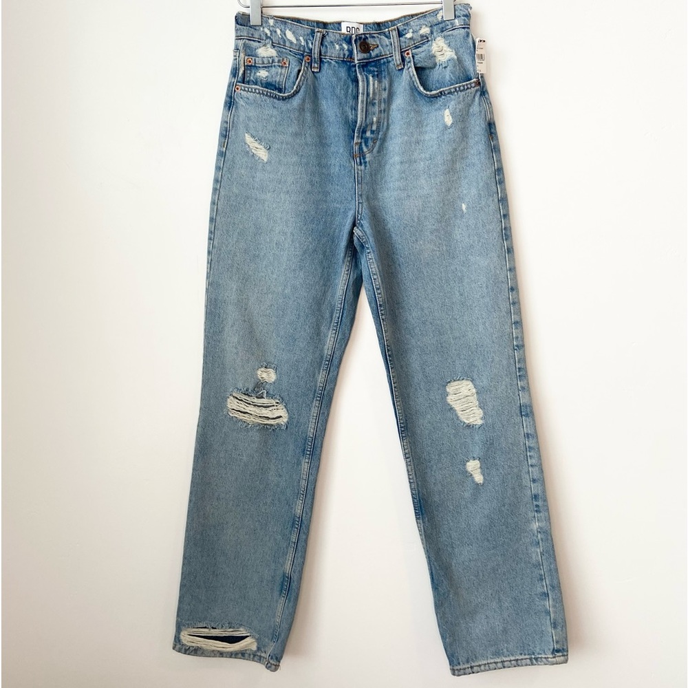 BDG Urban Outfitters Ripped High Waist Straight Leg Jeans